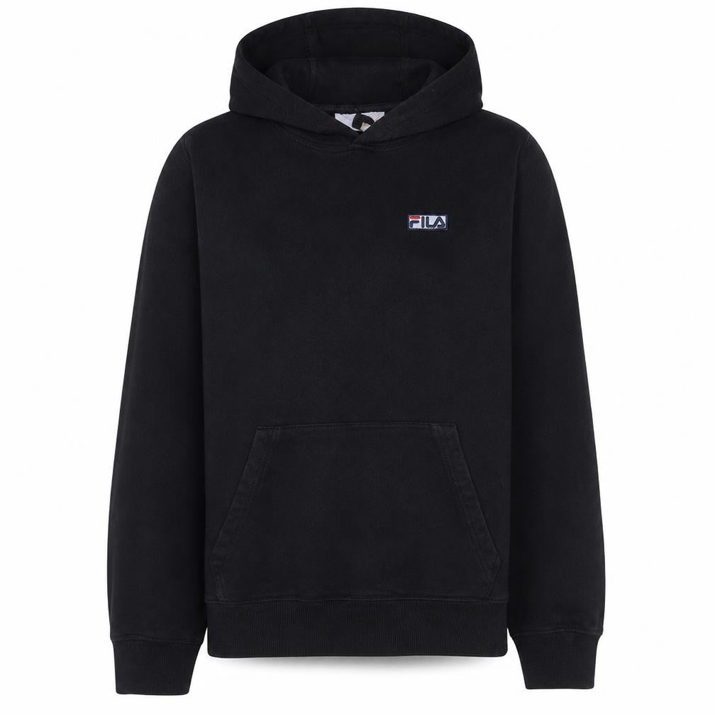 Mens UK Size M FILA Black Pullover Hoodie