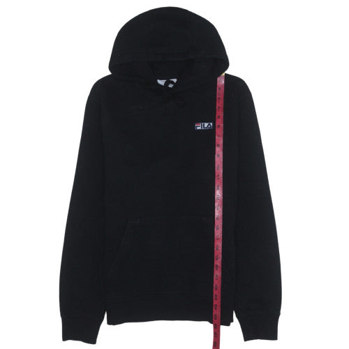Mens UK Size M FILA Black Pullover Hoodie