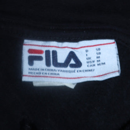 Mens UK Size M FILA Black Pullover Hoodie