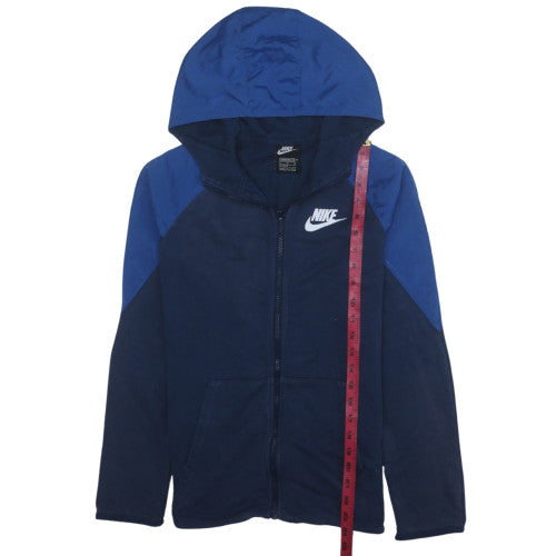 Nike Boys Blue Full Zip Hoodie XL 158-170cm Standard Fit Fleece Sweatshirt