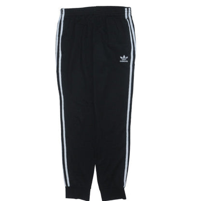 Mens UK Size M adidas Regular Fit Track Pants Black Trousers