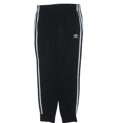 Mens UK Size M adidas Regular Fit Track Pants Black Trousers