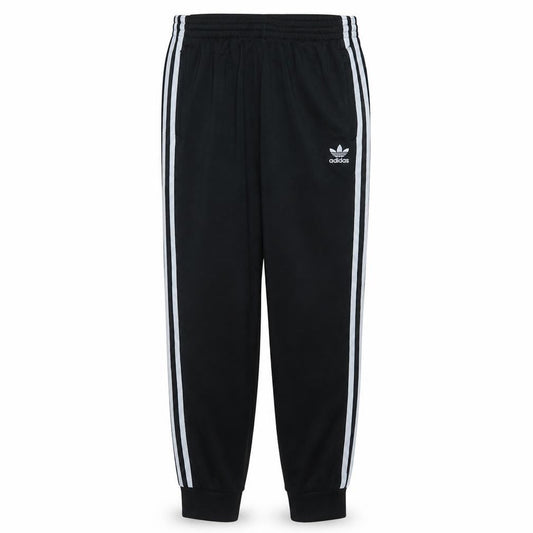 Front view of adidas Men's Black Track Pants M Elastic Waist Tapered Fit