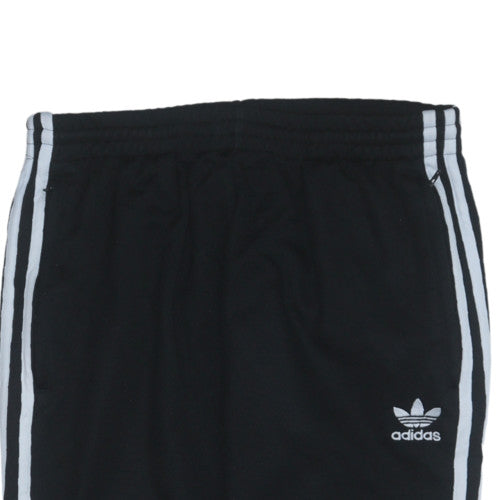 Mens UK Size M adidas Regular Fit Track Pants Black Trousers