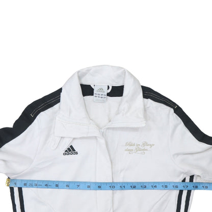Adidas Men's White Track Jacket M Football Zip Activewear
