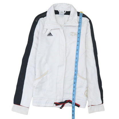 Adidas Men's White Track Jacket M Football Zip Activewear