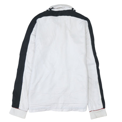 Adidas Men's White Track Jacket M Football Zip Activewear