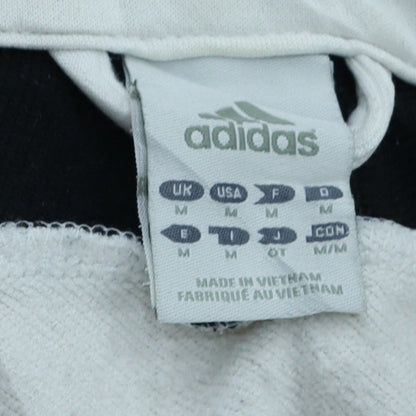 Adidas Men's White Track Jacket M Football Zip Activewear