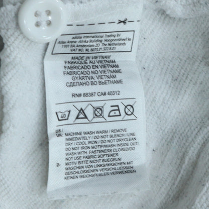 Adidas Men's White Track Jacket M Football Zip Activewear