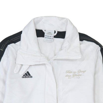 Adidas Men's White Track Jacket M Football Zip Activewear
