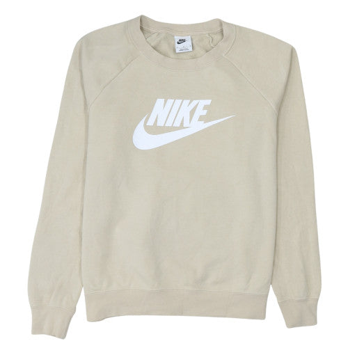 Womens UK Size M Nike Beige Pullover Sweatshirt