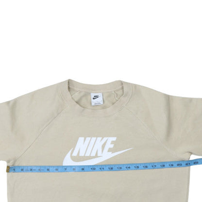 Womens UK Size M Nike Beige Pullover Sweatshirt