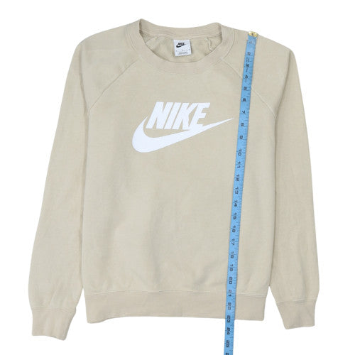 Womens UK Size M Nike Beige Pullover Sweatshirt