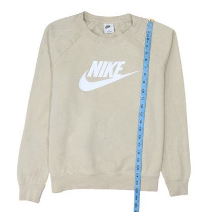 Womens UK Size M Nike Beige Pullover Sweatshirt