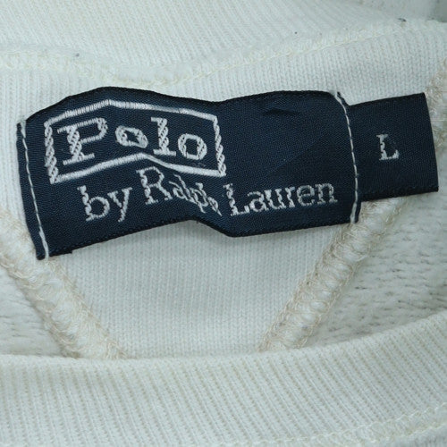 Mens UK Size L Polo Ralph Lauren White Pullover Sweatshirt