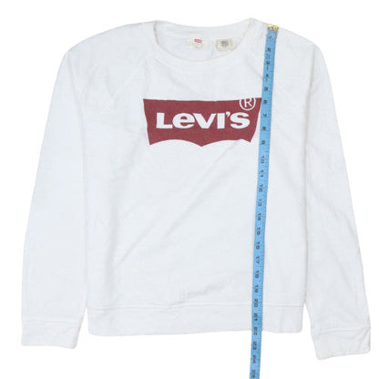 Womens UK Size L Levi's White Pullover Sweatshirt