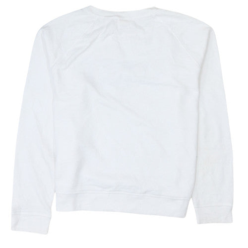 Womens UK Size L Levi's White Pullover Sweatshirt