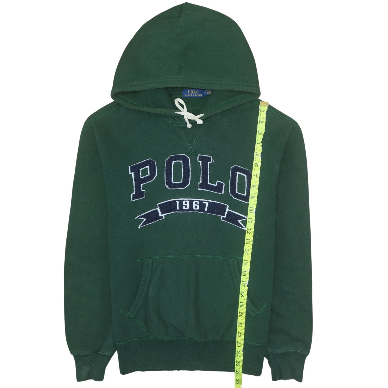 Mens UK Size M Polo Ralph Lauren Green Pullover Hoodie