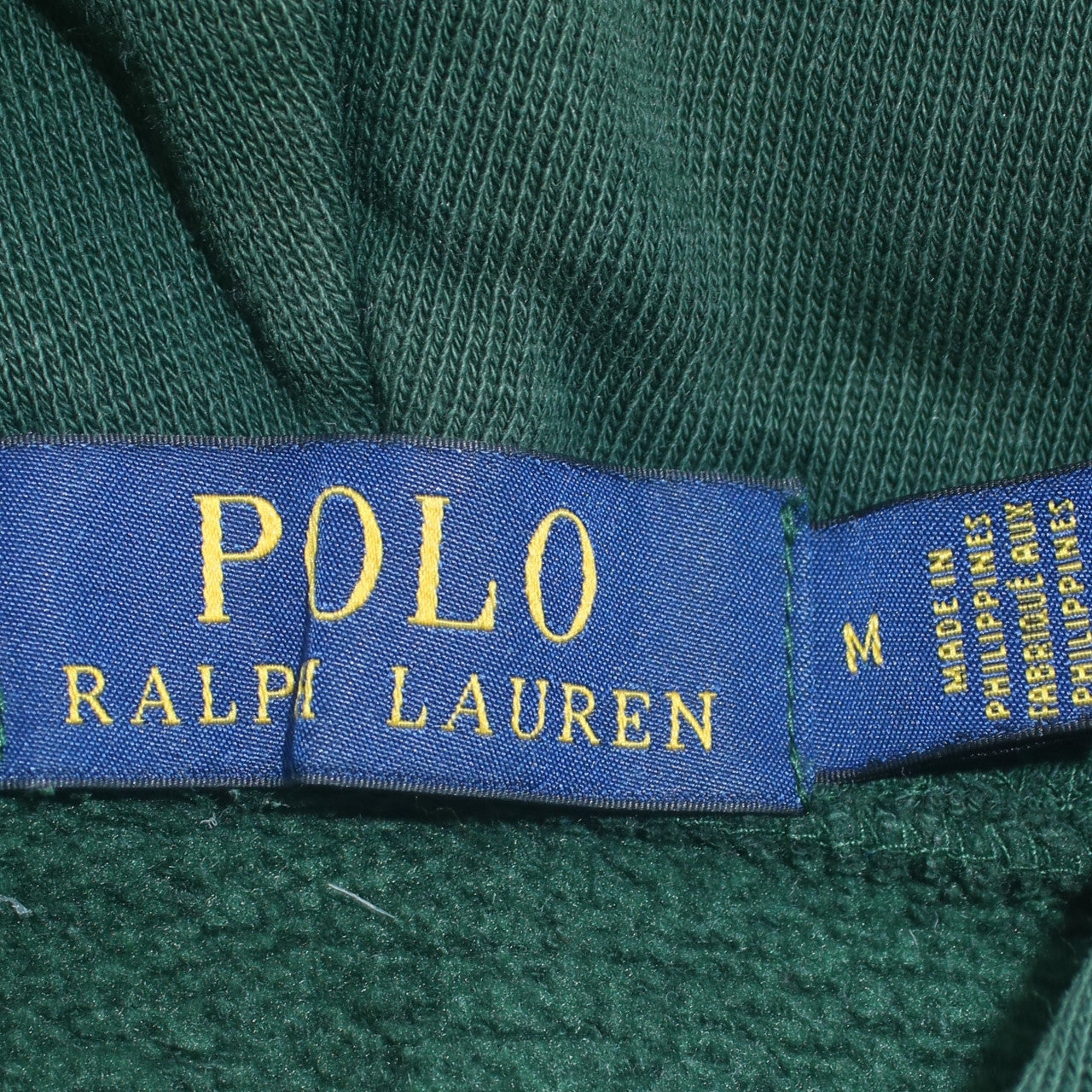 Mens UK Size M Polo Ralph Lauren Green Pullover Hoodie
