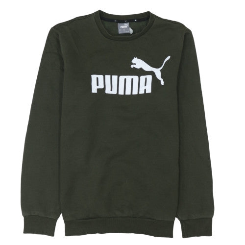 Mens UK Size M PUMA Green Pullover Sweatshirt
