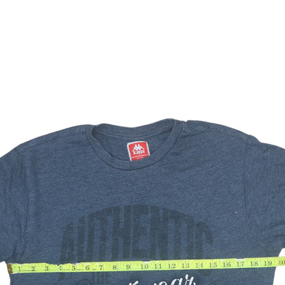 Kappa Men Blue Crew Neck Graphic Sports T-Shirt Size L