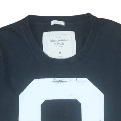 Abercrombie & Fitch Men's Black Graphic Print Crew Neck T-Shirt M