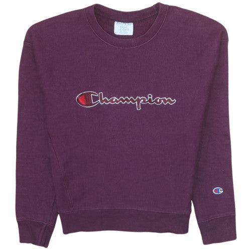 Womens UK Size S Champion Purple Pullover Sweatshirt
