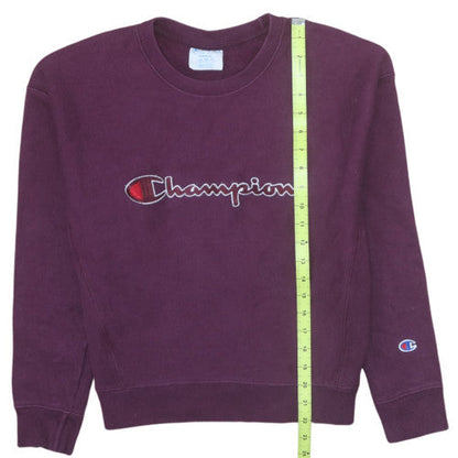 Womens UK Size S Champion Purple Pullover Sweatshirt