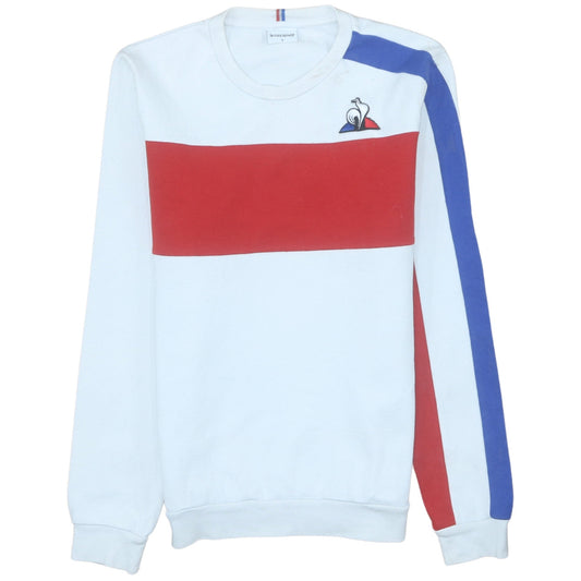 Mens UK Size S le coq sportif White Pullover Sweatshirt