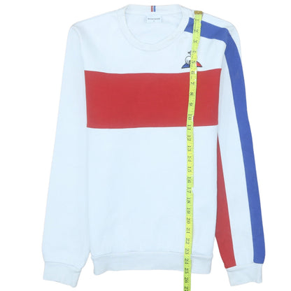 Mens UK Size S le coq sportif White Pullover Sweatshirt