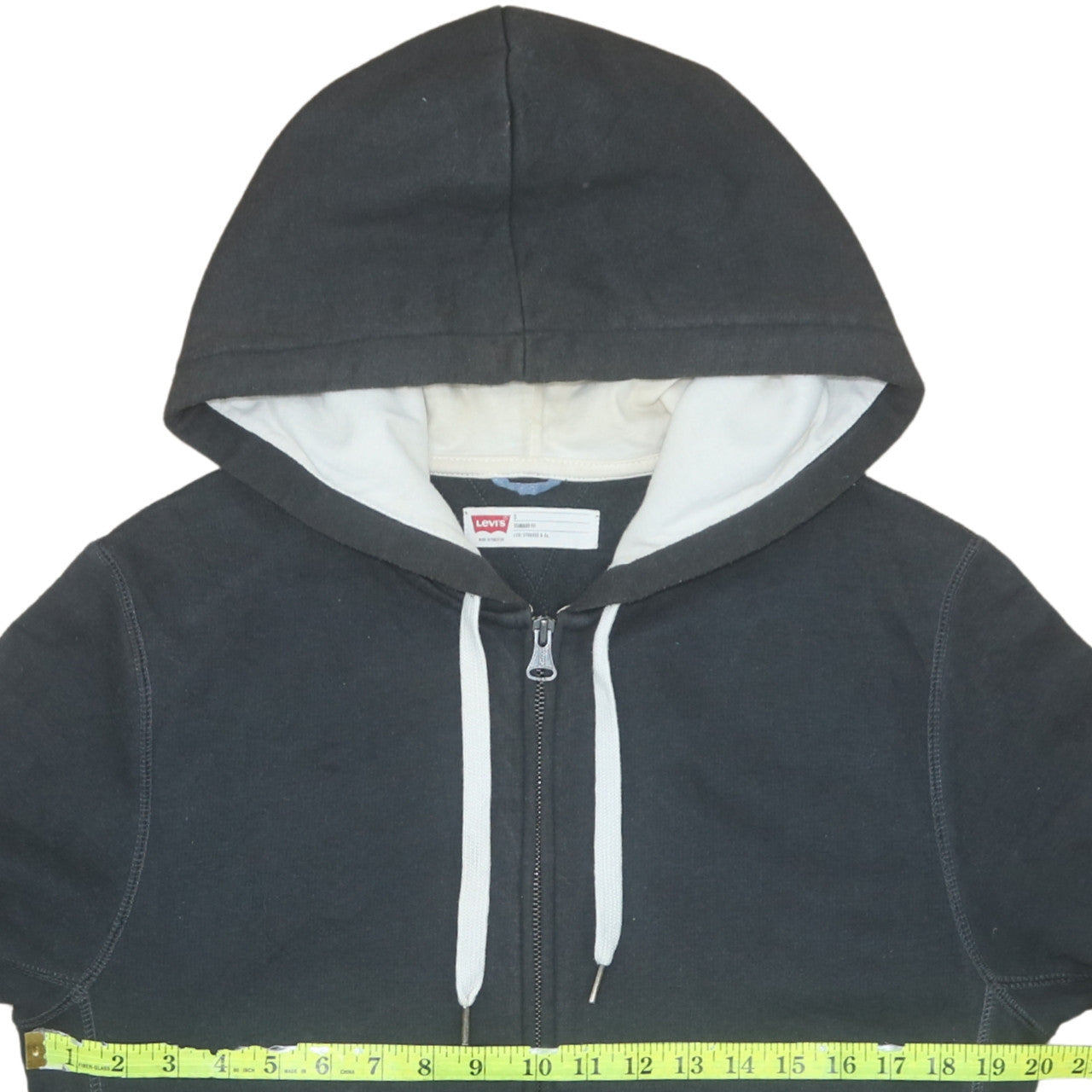 Mens UK Size S Levi's Black Full Zip Hoodie