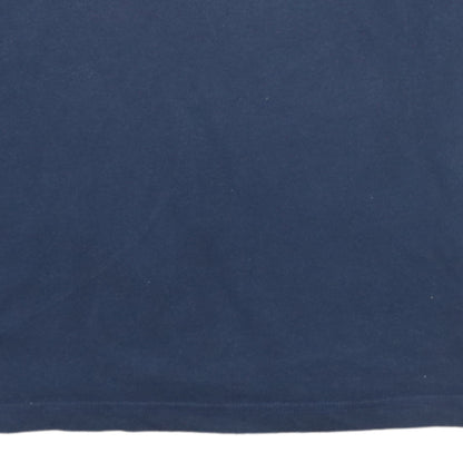 Hilfiger Denim Men's Navy Blue Crew Neck Cotton T-Shirt Size L