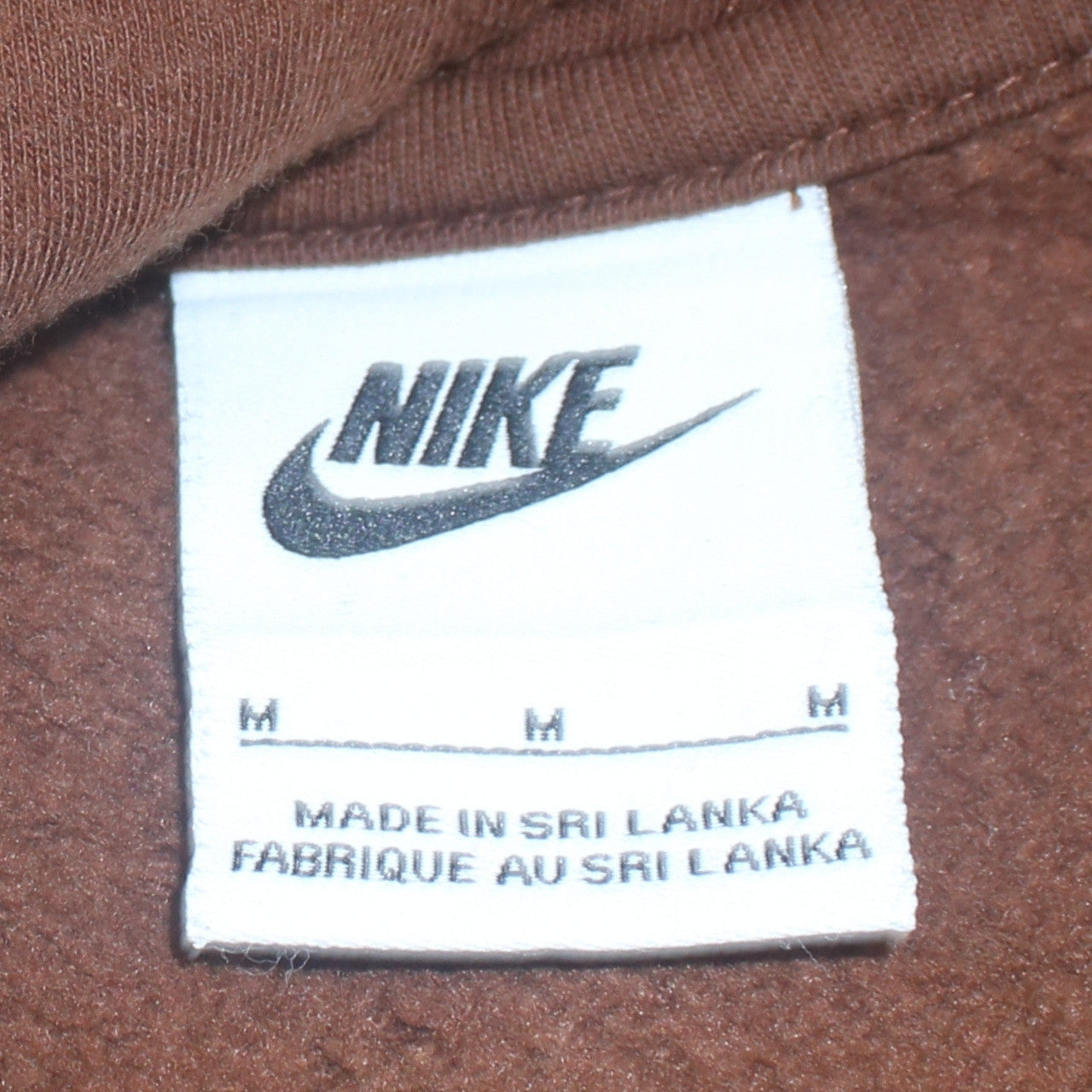 Mens UK Size M Nike Brown Pullover Hoodie