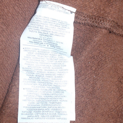 Mens UK Size M Nike Brown Pullover Hoodie