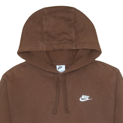 Mens UK Size M Nike Brown Pullover Hoodie