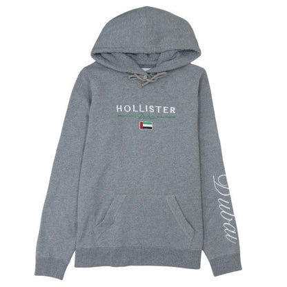 Mens UK Size L Hollister Grey Pullover Hoodie