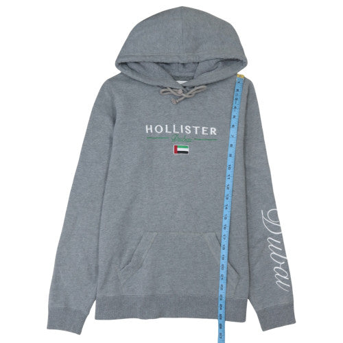 Mens UK Size L Hollister Grey Pullover Hoodie