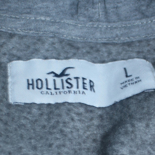 Mens UK Size L Hollister Grey Pullover Hoodie