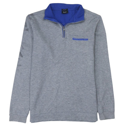 Mens UK Size L HUGO BOSS Grey Henley Sweatshirt