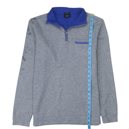 Mens UK Size L HUGO BOSS Grey Henley Sweatshirt