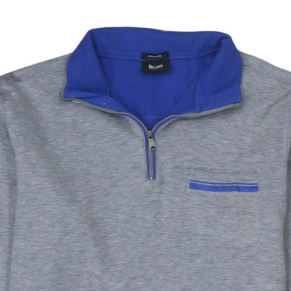 Mens UK Size L HUGO BOSS Grey Henley Sweatshirt