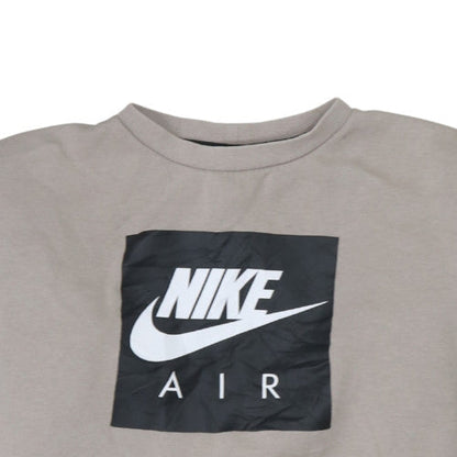 Nike Boys Beige Pullover Sweatshirt XL 13-15 Years Crew Neck Fleece