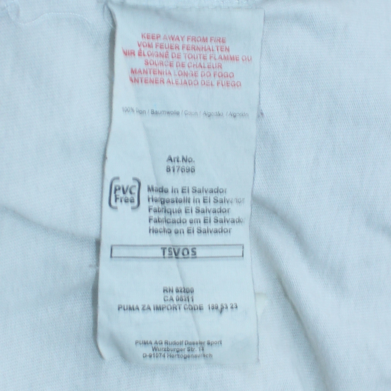Mens UK Size L PUMA White  T-Shirt