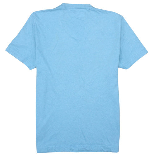Abercrombie & Fitch Men Blue V-Neck Cotton Blend T-Shirt Size L