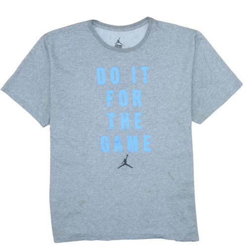 Jordan Men's Grey Dri-Fit Graphic T-Shirt XXL Athletic Fit