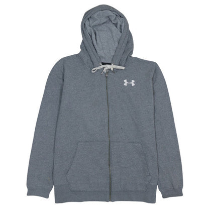 Mens UK Size L Under armour Grey Full Zip Hoodie