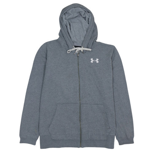Mens UK Size L Under armour Grey Full Zip Hoodie