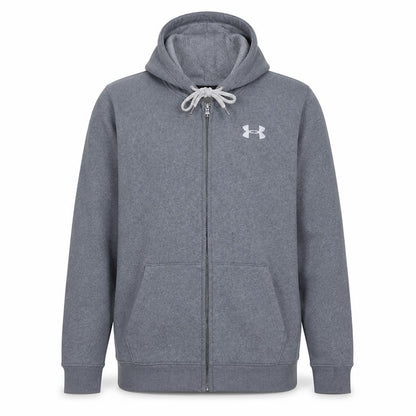 Mens UK Size L Under armour Grey Full Zip Hoodie