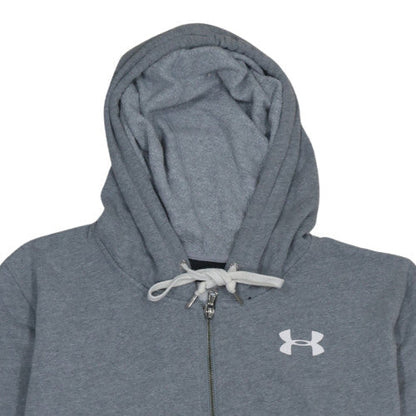 Mens UK Size L Under armour Grey Full Zip Hoodie