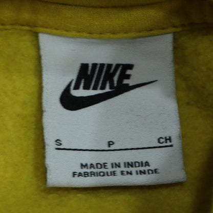 Mens UK Size S Nike Yellow Pullover Hoodie